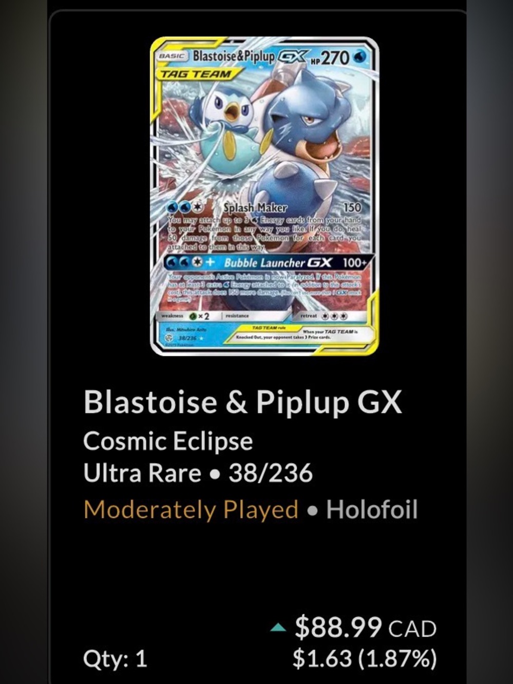 Pokémon Trading Card Blue Back Corner - Yellow Accent